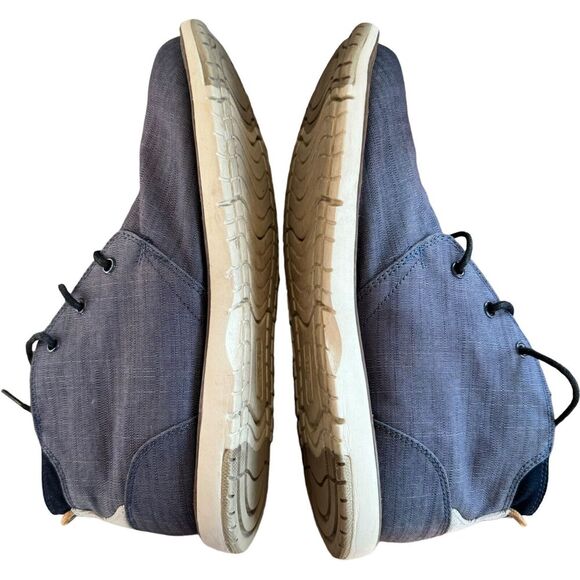 Toms Mens Navi Chukka Boots Blue Ankle Lace Up Breathable Casual Flat Heel 10.5 - Picture 7 of 10